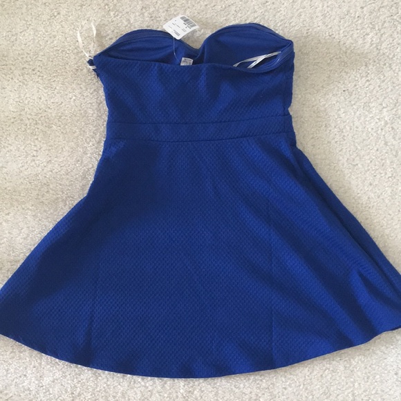 Brand New Royal Blue Strapless Skater Dress - Picture 4 of 4